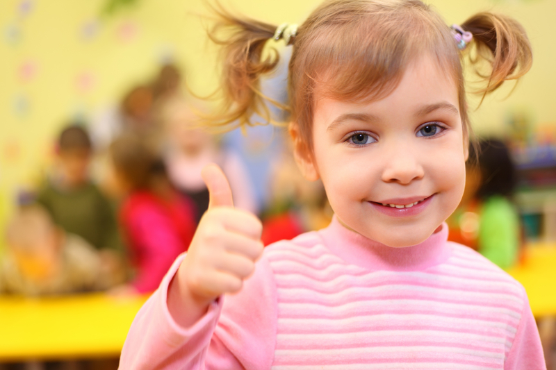 For the first time in kindergarten! () For the first time in kindergarten!